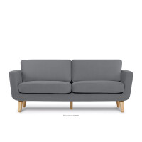 Szara skandynawska sofa 3 osobowa TAGIO