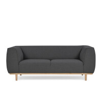 Skandynawska sofa z niskim oparciem szara PUMI