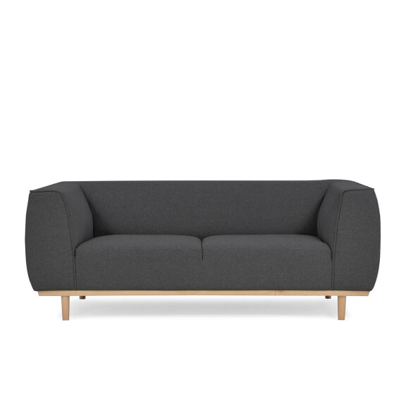 Skandynawska sofa z niskim oparciem szara PUMI