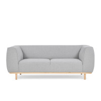 Skandynawska sofa z niskim oparciem jasnoszara PUMI