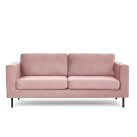 Welurowa sofa 200 cm na metalowych nóżkach różowa TOZZI