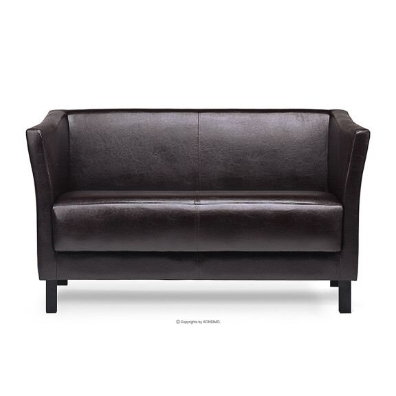 Sofa do poczekalni ekoskóra brązowa ESPECTO