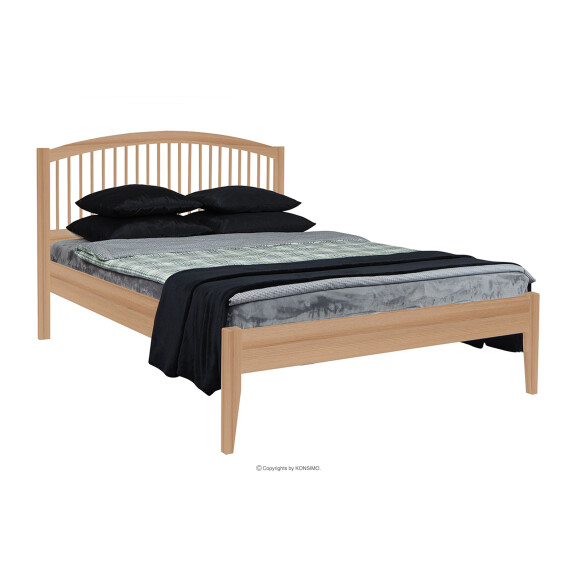 Rama łóżka z drewna sosnowego 180 x 200 dąb ALPI