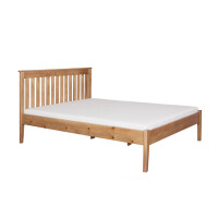Drewniana rama łóżka podwójna 180 x 200 dąb LUINO