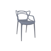 Krzesło modern plastikowe szare SLIMBI