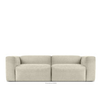 Sofa chmurka do salonu tkanina pleciona ecru BUFFO