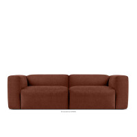 Sofa chmurka do salonu tkanina pleciona pomarańczowa BUFFO