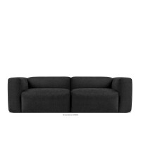 Sofa chmurka do salonu tkanina pleciona grafitowa BUFFO