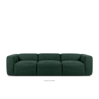 Sofa 3 boho modułowa w tkaninie plecionej morska BUFFO