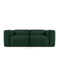 Sofa boho modułowa dwuosobowa w tkaninie plecionej morska BUFFO