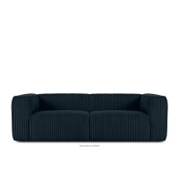 Duża granatowa sofa w tkaninie sztruks FEROX