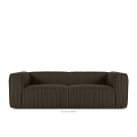 Duża brążowa sofa w tkaninie sztruks FEROX
