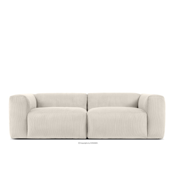 Sofa chmurka do salonu sztruks kremowa BUFFO