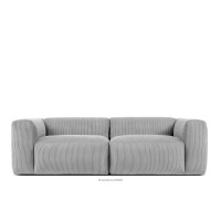 Sofa chmurka do salonu sztruks jasny szary BUFFO