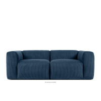 Sofa modułowa dwuosobowa w tkaninie sztruks granatowa BUFFO