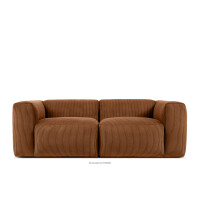 Sofa modułowa dwuosobowa w tkaninie sztruks ruda BUFFO