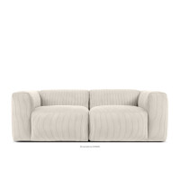 Sofa modułowa dwuosobowa w tkaninie sztruks kremowa BUFFO