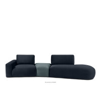 Sofa modułowa organic welur granatowy/niebieski ZUCCO