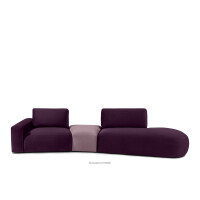 Sofa modułowa organic welur fioletowy/różowy ZUCCO