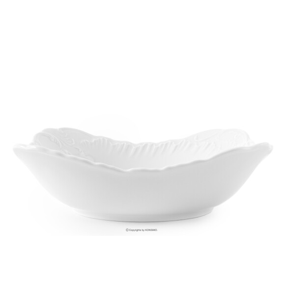 Salaterka z porcelany biały ROCOCO MARIA