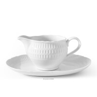 Sosjerka ze spodkiem z porcelany biała SOFIA