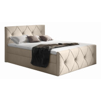 Łóżko 120x200 Kontynentalne Ardila Lux + 2 Pojemniki + Materac + Toper Tkaniny I Kolory Do Wyboru