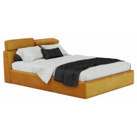 Łóżko 160x200 Tapicerowane Tortoli + Pojemnik | Tkanina Riviera 21 I Outlet (13184)