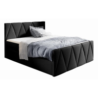 Łóżko 120x200 Kontynentalne Totana Lux + 2 Pojemniki + Materac + Toper Tkaniny I Kolory Do Wyboru