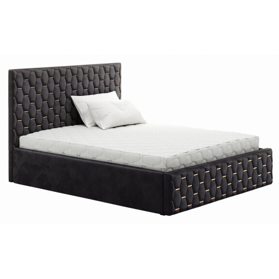 Łóżko 140x200 Tapicerowane BOSS 1 + Pojemnik | Tkaniny i Kolory Do Wyboru