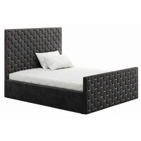 Łóżko 200x200 Tapicerowane BOSS 1 LUX + Pojemnik | Tkaniny i Kolory Do Wyboru