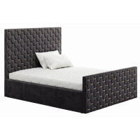 Łóżko 180x200 Tapicerowane BOSS 1 LUX + Pojemnik | Tkaniny i Kolory Do Wyboru