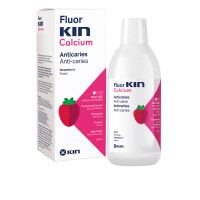 KIN FluorKin Calcium truskawkowy przeciw próchniczy płyn dla dzieci z fluorem i wapniem 500ml