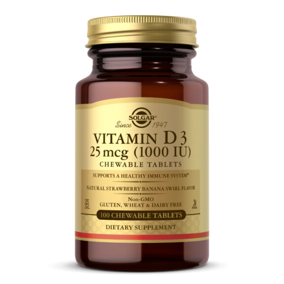 Witamina D3 1000 IU 25 mcg Chewable Tablets (100 tabl.)
