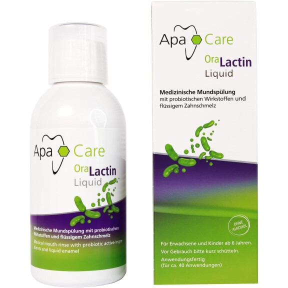 APACARE ORALACTIN Liquid - remineralizujący płyn do płukania jamy ustnej zawierający nanohydroksyapatyt 200ml