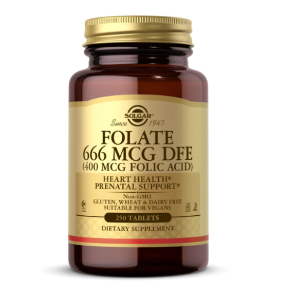 Folate 666 mcg DFE (400 mcg Folic Acid) (250 tabl.)