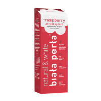 BIAŁA PERŁA Raspberry - antyoksydacyjna pasta wybielająca do zębów z olejkiem z nasion malin