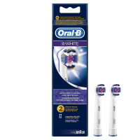 Oral-B BRAUN 3D White - końcówki do szczoteczki Oral-b z gumką wybielającą 2szt.