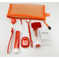 Sanaj Ortho Travel Care Kit -zestaw ortodontyczny Pomarańczowy