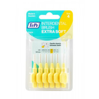 TePe Extra Soft - bardzo miękkie szczoteczki międzyzębowe 0,7 mm, jasno żółte, 6 szt.