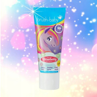 Brush-Baby toothpaste - pasta z fluorem i xylitolem dla dzieci, smak naturalna truskawka 50ml