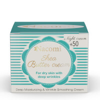 Nacomi Shea Butter Cream - krem do twarzy z peptydem 50+ na noc 50ml