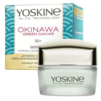 Yoskine Okinawa Green Caviar 50+ japoński glow-lifting krem rozprasowujący zmarszczki na dzień i noc 50ml (P1)