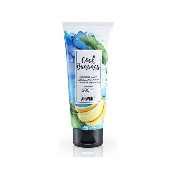 ANWEN Cool Bananas bananowa maska ochładzająca kolor do włosów brązowych, 200 ml