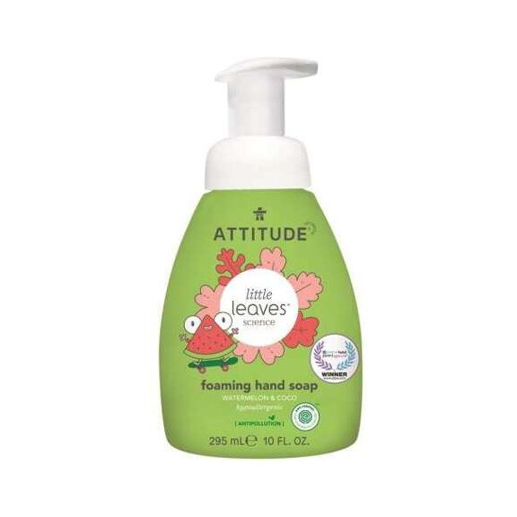 Attitude LITTLE LEAVES mydełko w piance do rąk dla dzieci Arbuz i Kokos, 295 ml