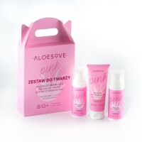 ALOESOVE PINK Zestaw do twarzy torebka