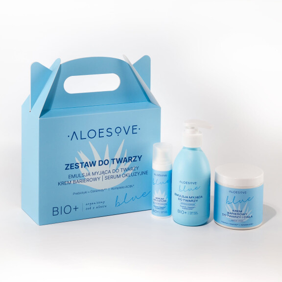 ALOESOVE BLUE Zestaw do twarzy torebka