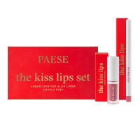 PAESE ZESTAW ŚWIĄTECZNY 2024 The Kiss Lips zestaw pomadka i konturówka 03 Lovely Pink