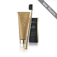 Swiss Smile d’Or toothgel & toothbrush - ZESTAW - żel do pielęgnacji zębów z cząsteczkami złota + szczoteczka z włosiem Curen - bez fluoru