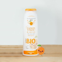 Alphanova Kids Bio, Żel 3 w 1 do ciała i włosów, Brzoskwinia, 250 ml E1