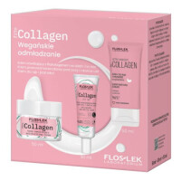 FLOSLEK - Zestaw fitoCOLLAGEN Wegańskie odmładzanie (Krem nawilżający + Krem przeciwzmarszczkowy pod oczy + Krem do rąk)
